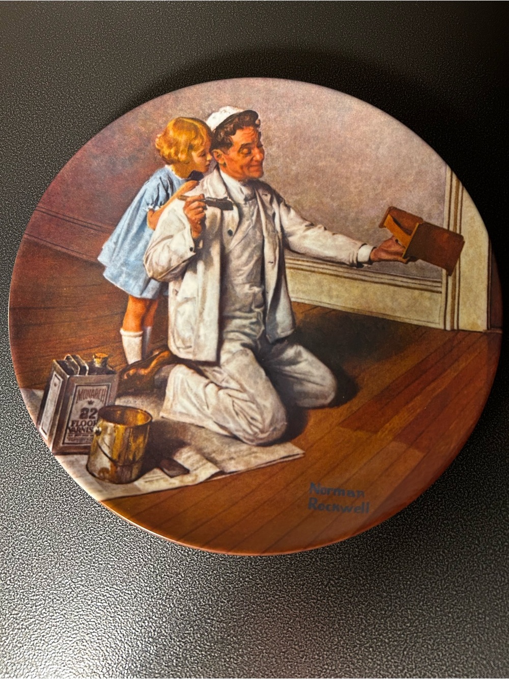 Norman Rockwell The Painter Collector Plate - Certificate of Authenticity Includ